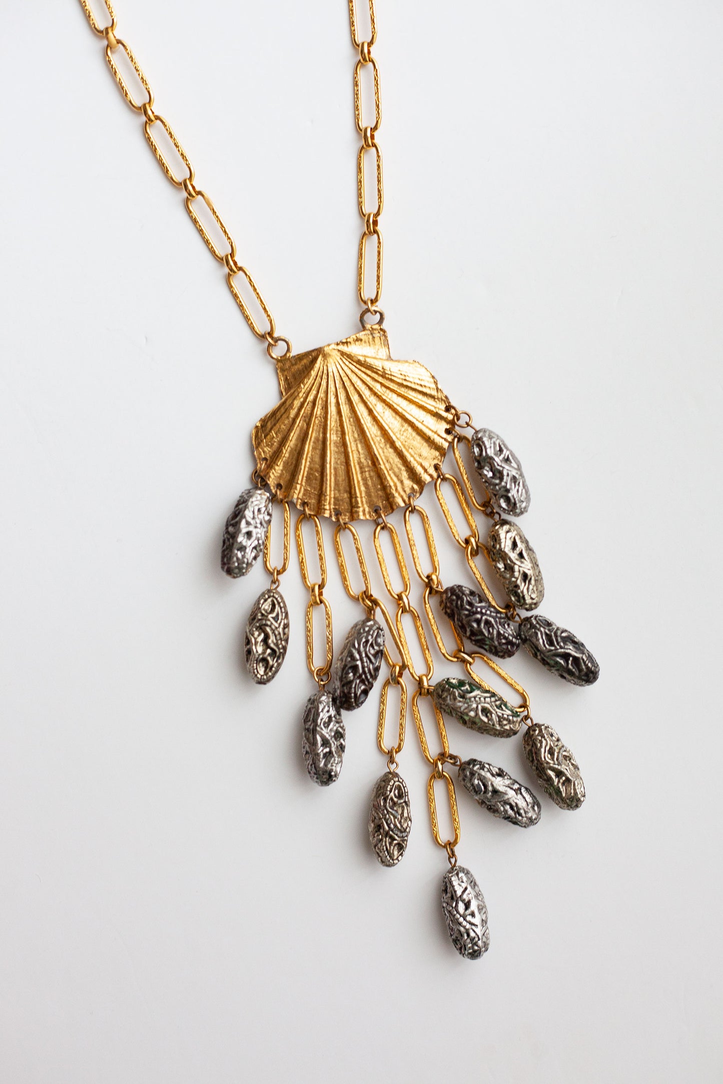 Vintage Shell Dangle Necklace