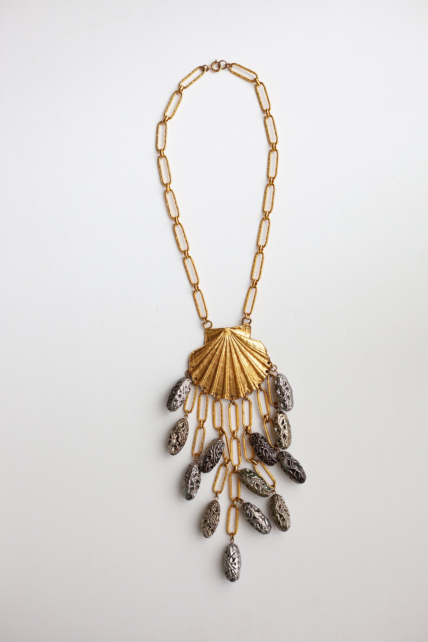 Vintage Shell Dangle Necklace