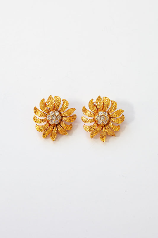 Vintage Faceted Flower Earrings