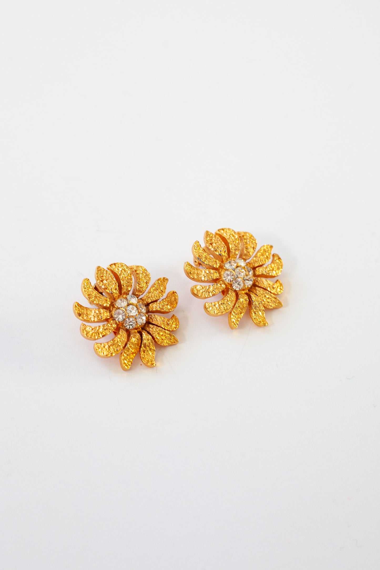 Vintage Faceted Flower Earrings