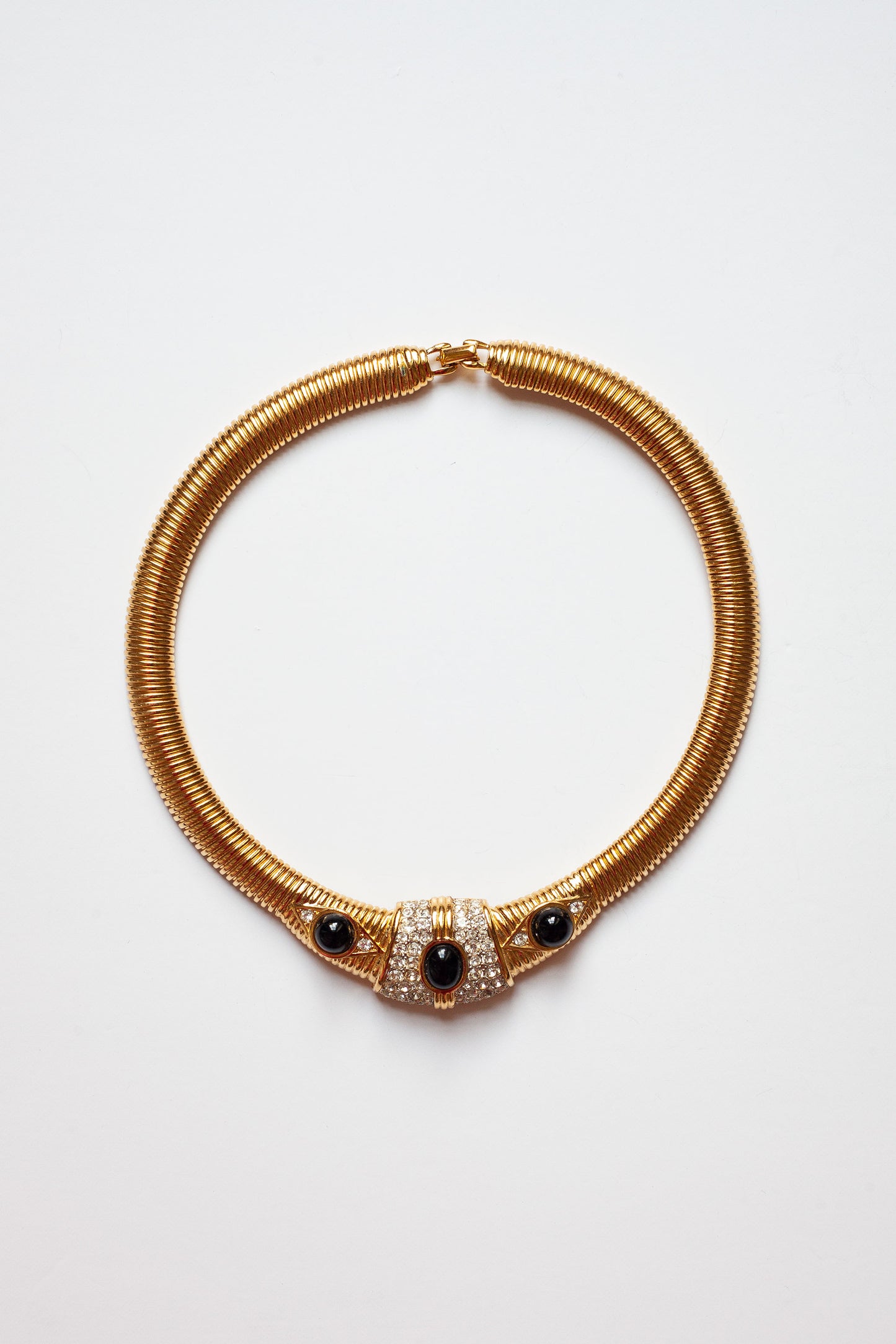 Vintage Sparkle Omega Necklace
