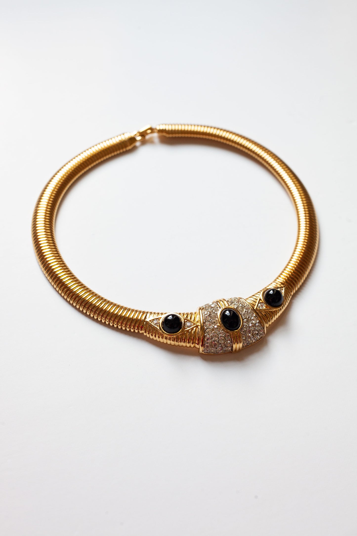 Vintage Sparkle Omega Necklace
