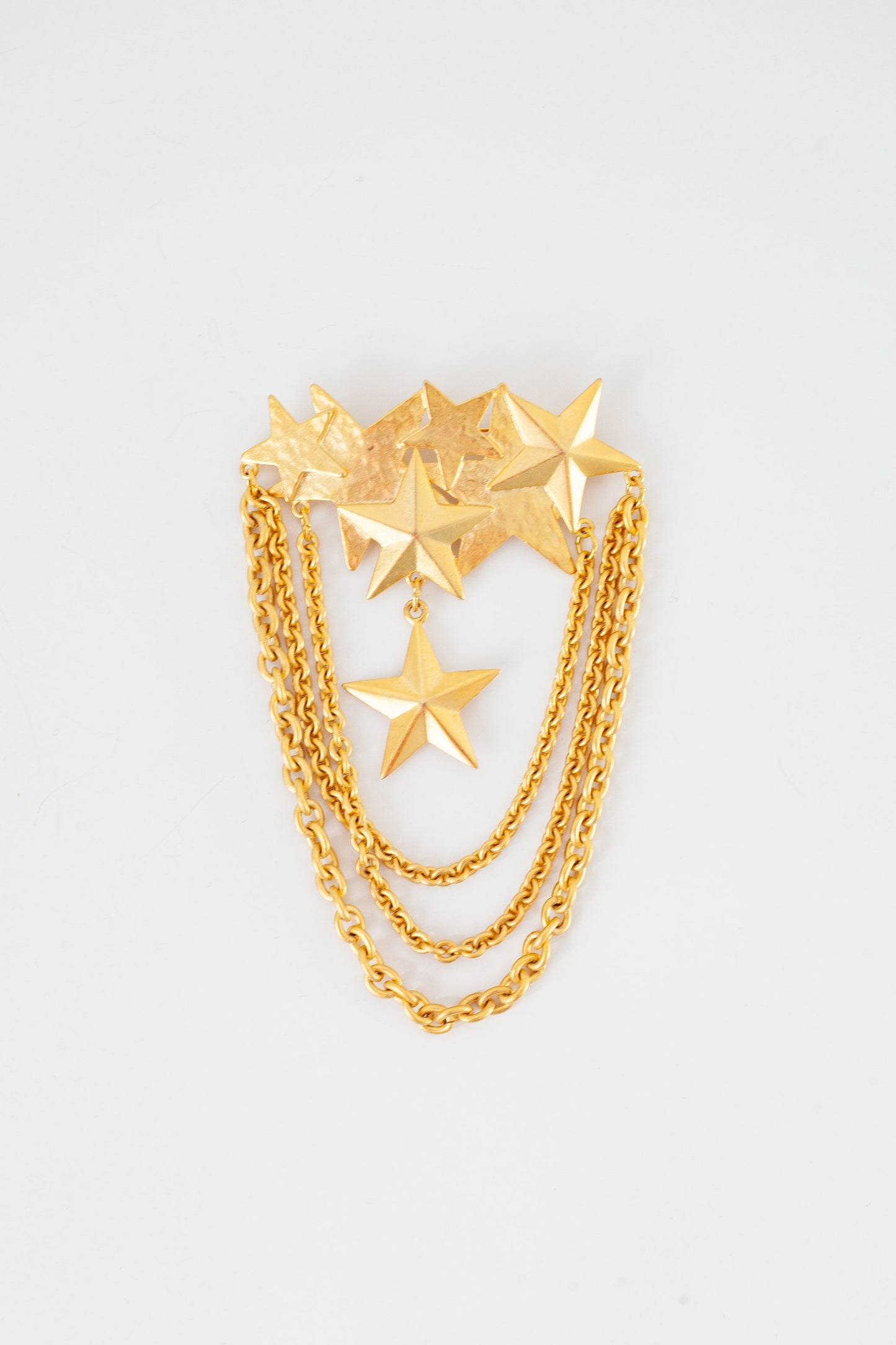 Vintage Star Brooch with Chains