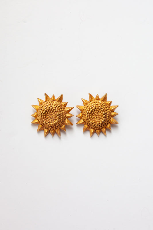 Vintage Designer Sunflower Earrings