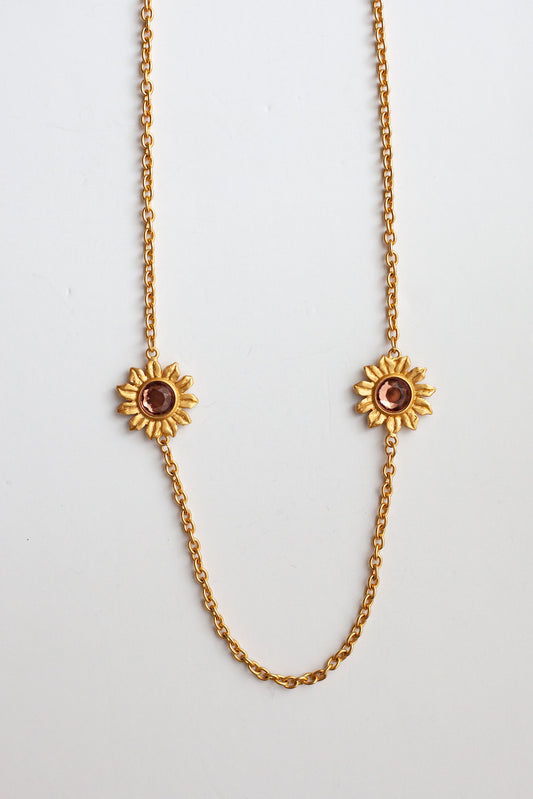 Vintage Sunflower Necklace