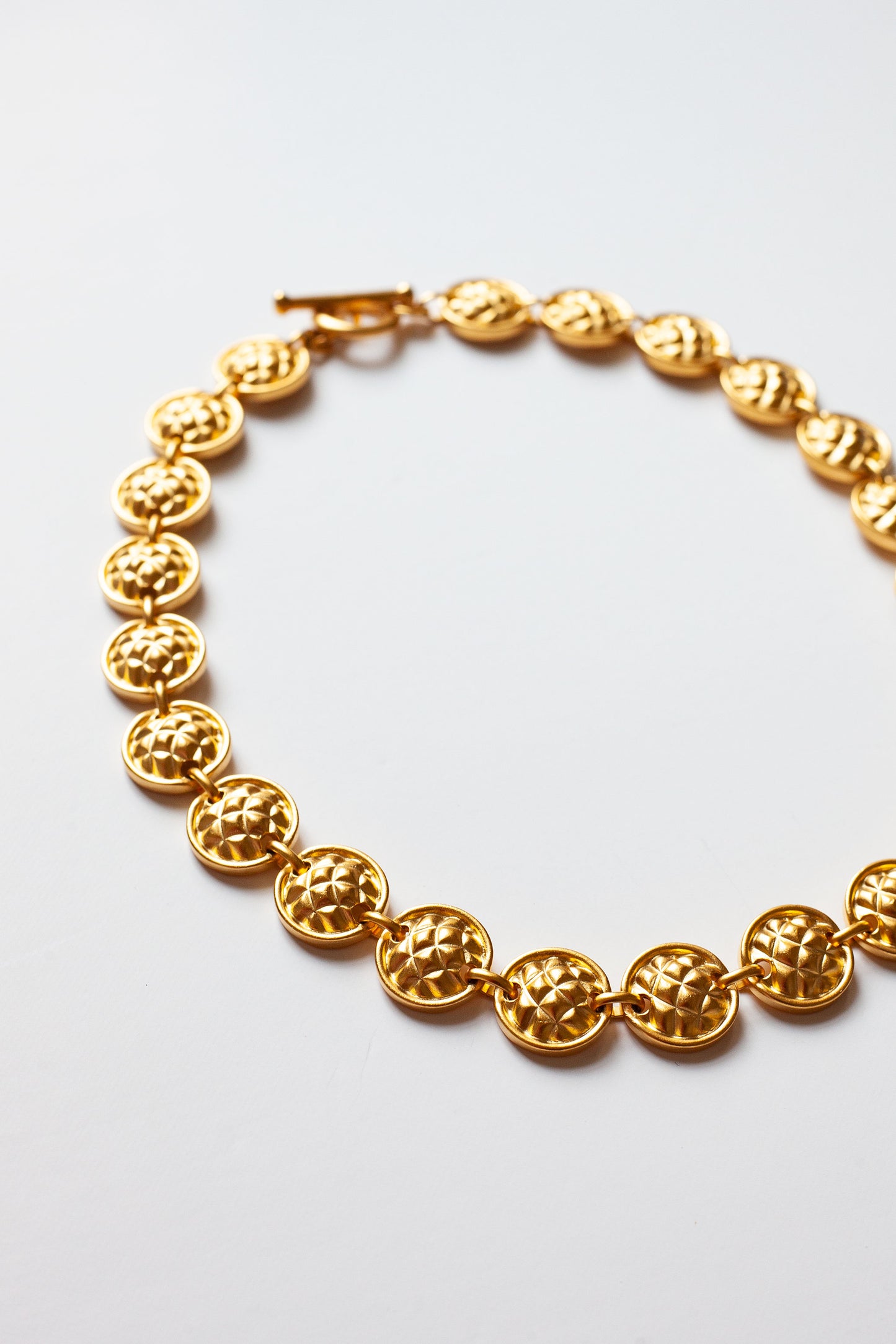 Vintage Textured Gold Necklace