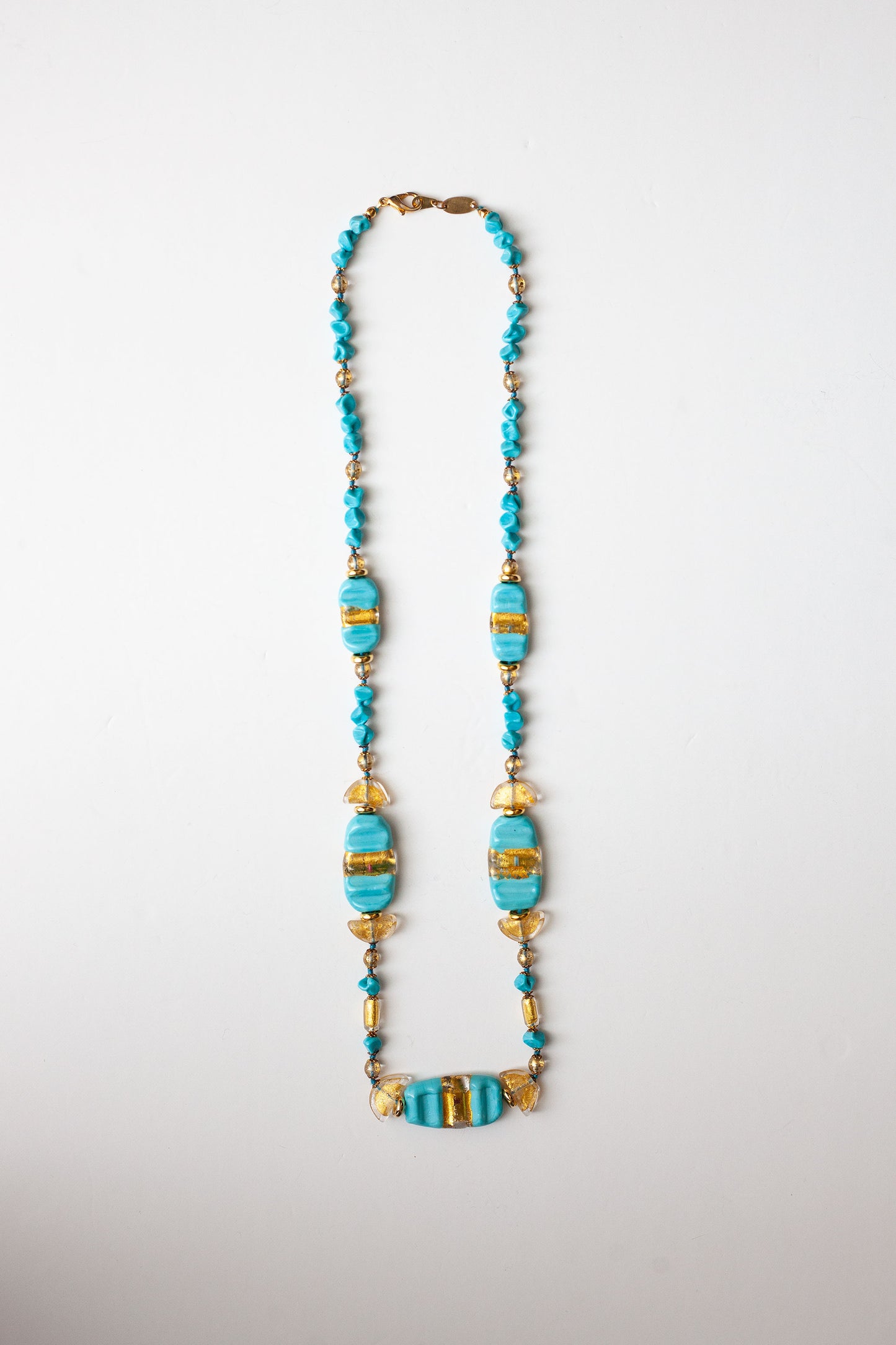 Vintage Turquoise Glass Necklace