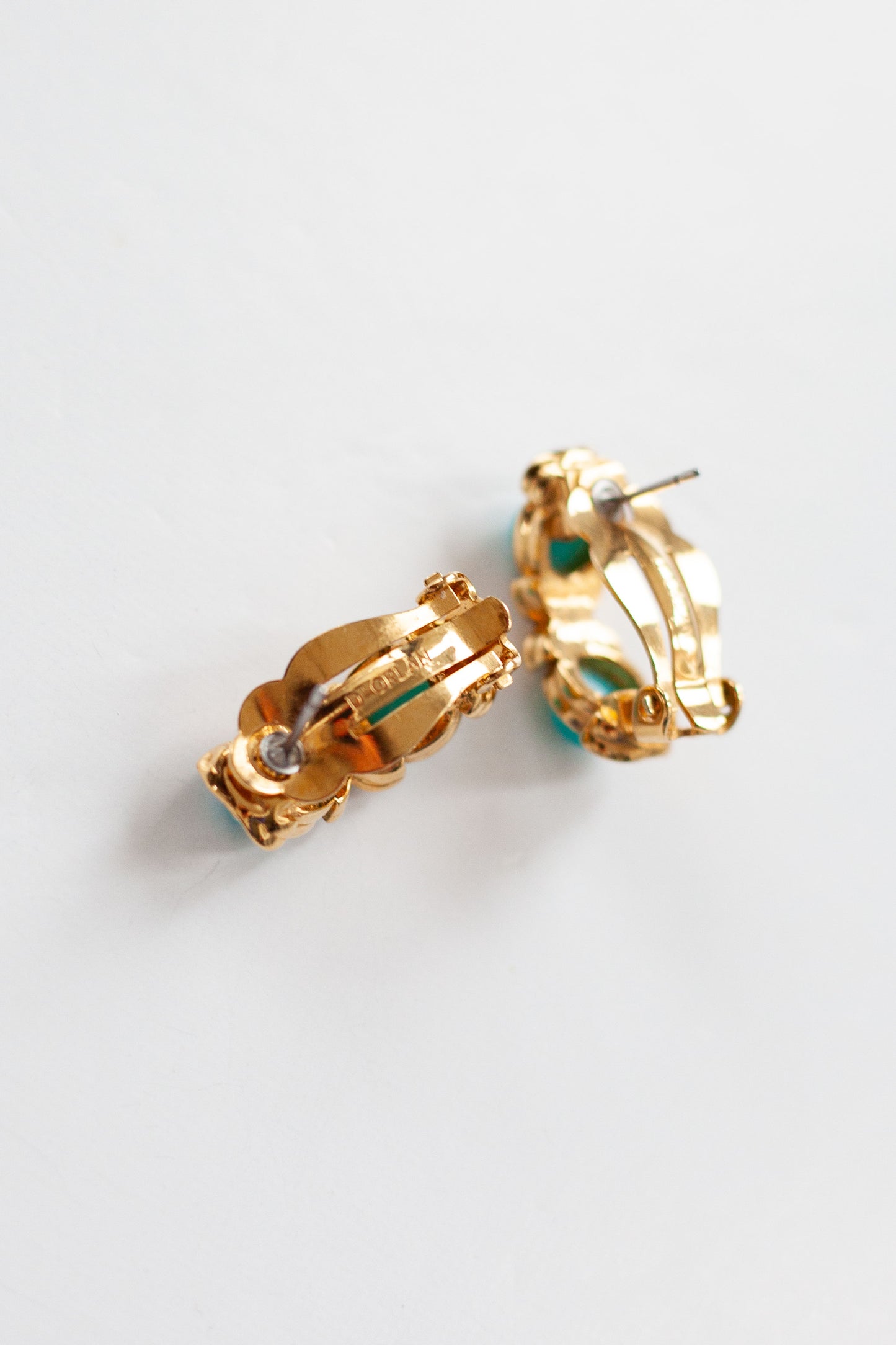 Vintage Turquoise and Crystal Earrings