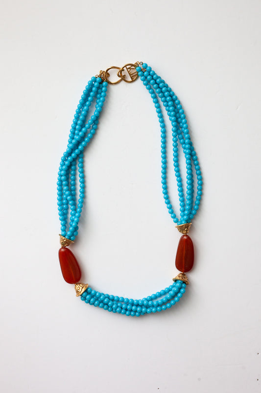 Vintage Turquoise Statement Necklace
