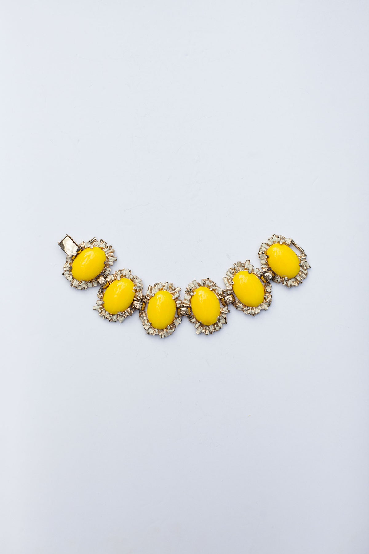 Vintage Yellow Cabachon Bracelet