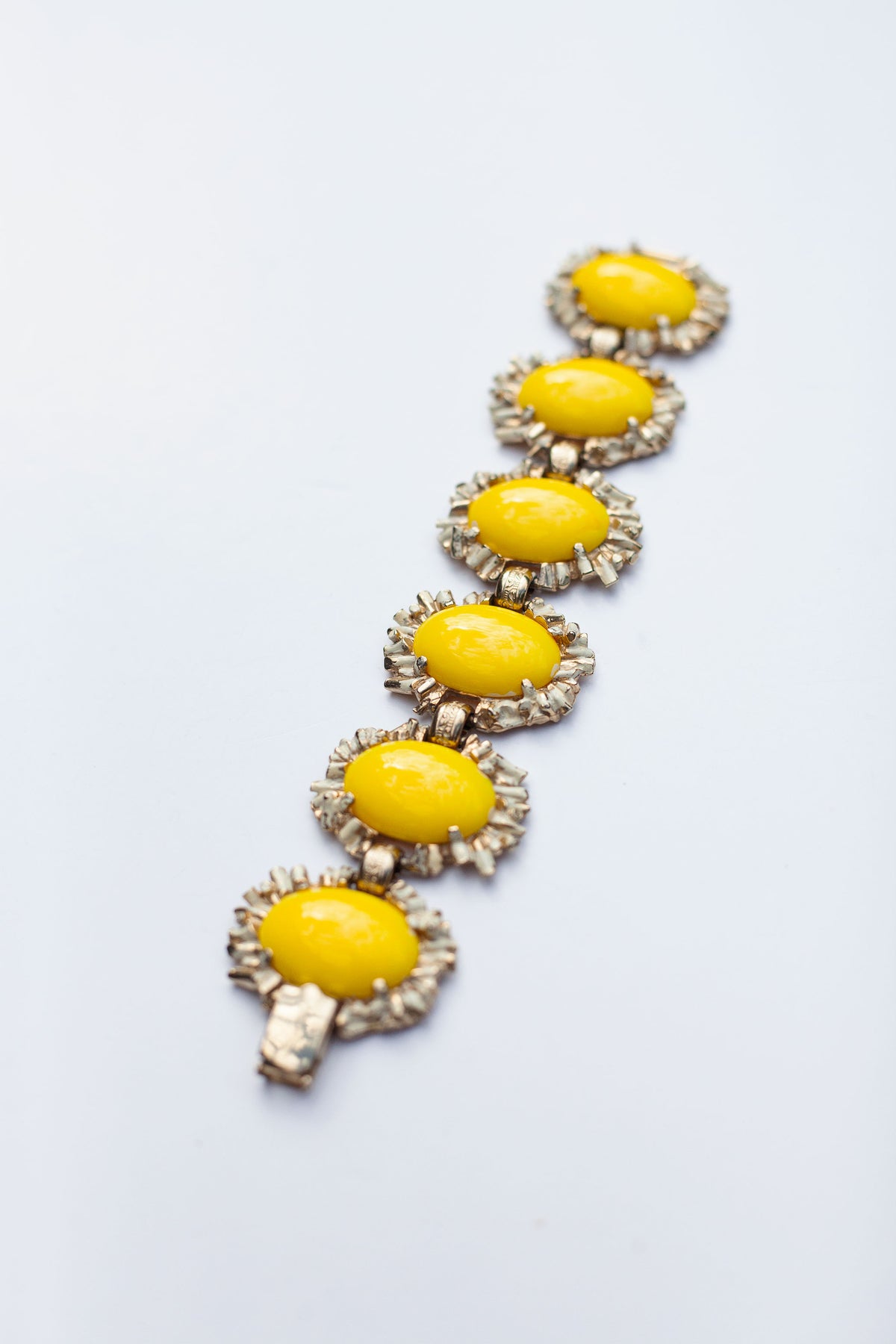 Vintage Yellow Cabachon Bracelet