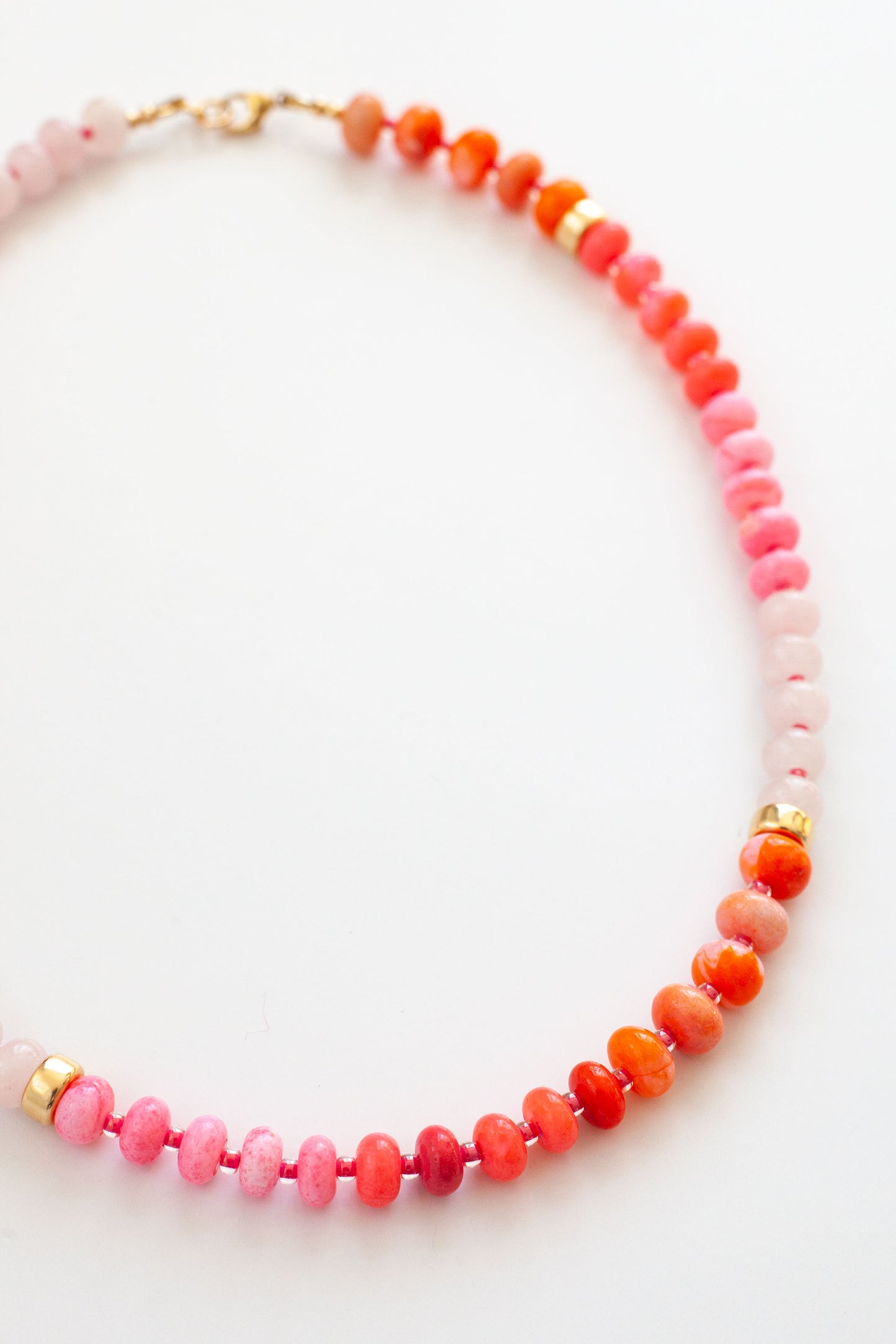 Opal Gemstone Necklace (Creamsicle)